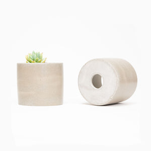 Two perfect concrete succulent pots for mini succulents
